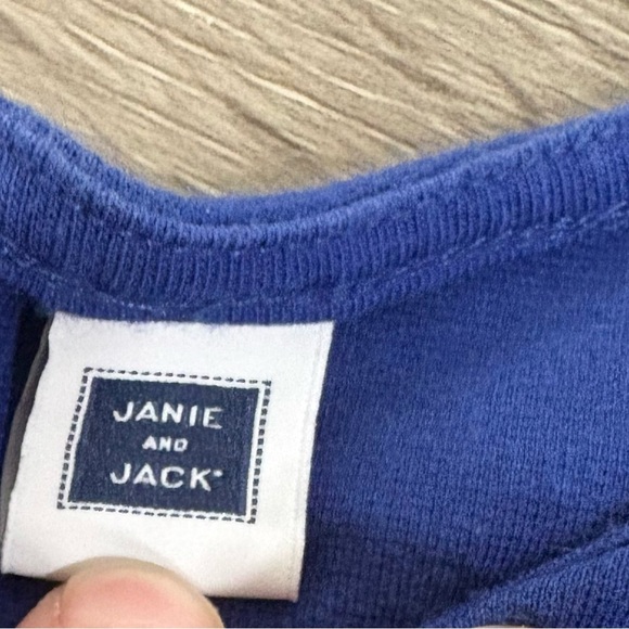 Janie and Jack Blue Sheath Dress Short Sleeve Crew Neck - Picture 3 of 7